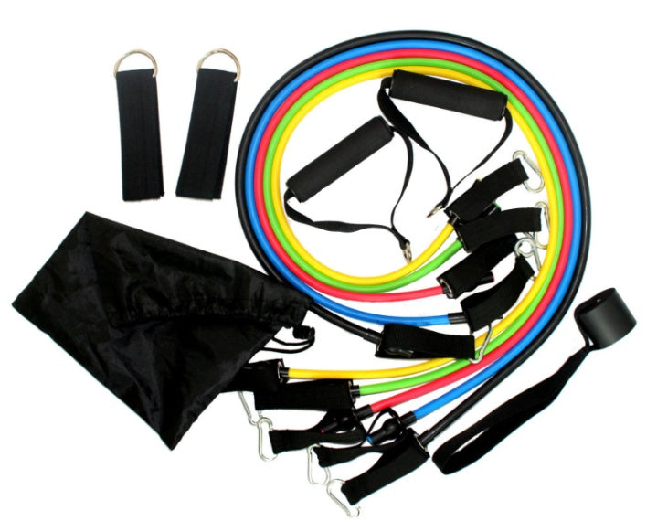 11-piece suit fitness rally pull rope 100lbs 0 - Tophatter Daily Deals