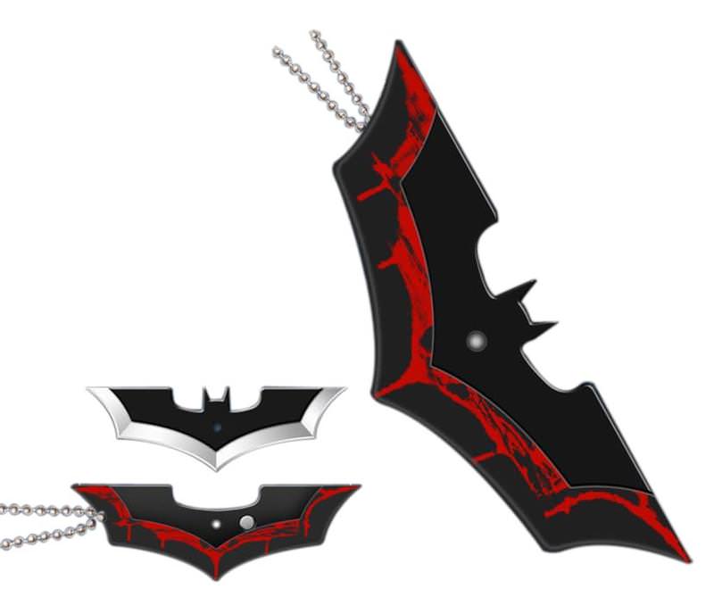 Black Bat Throwing Star Neck Knife with Magnetic Sheath Collectible Weapons - Tophatter Daily Deals