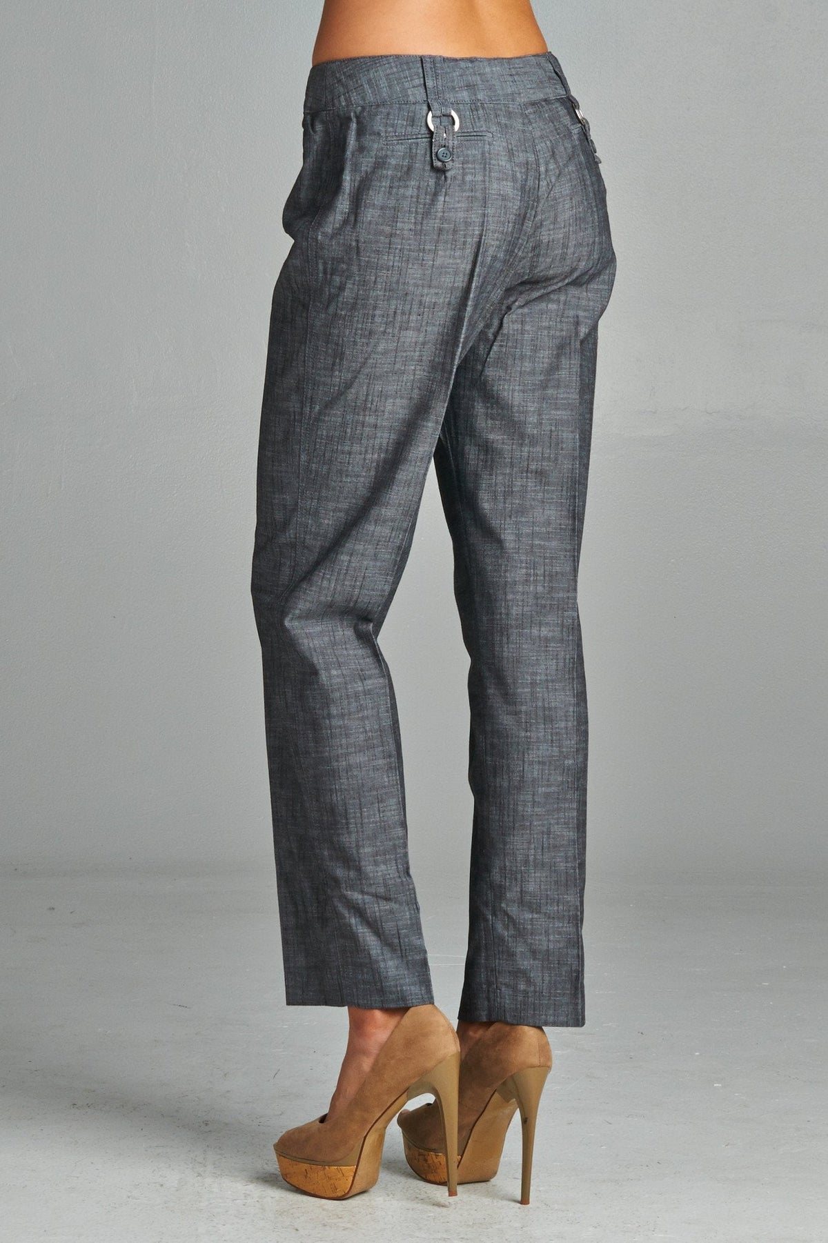 Women's Twill Crop Pants Pants - Tophatter Daily Deals