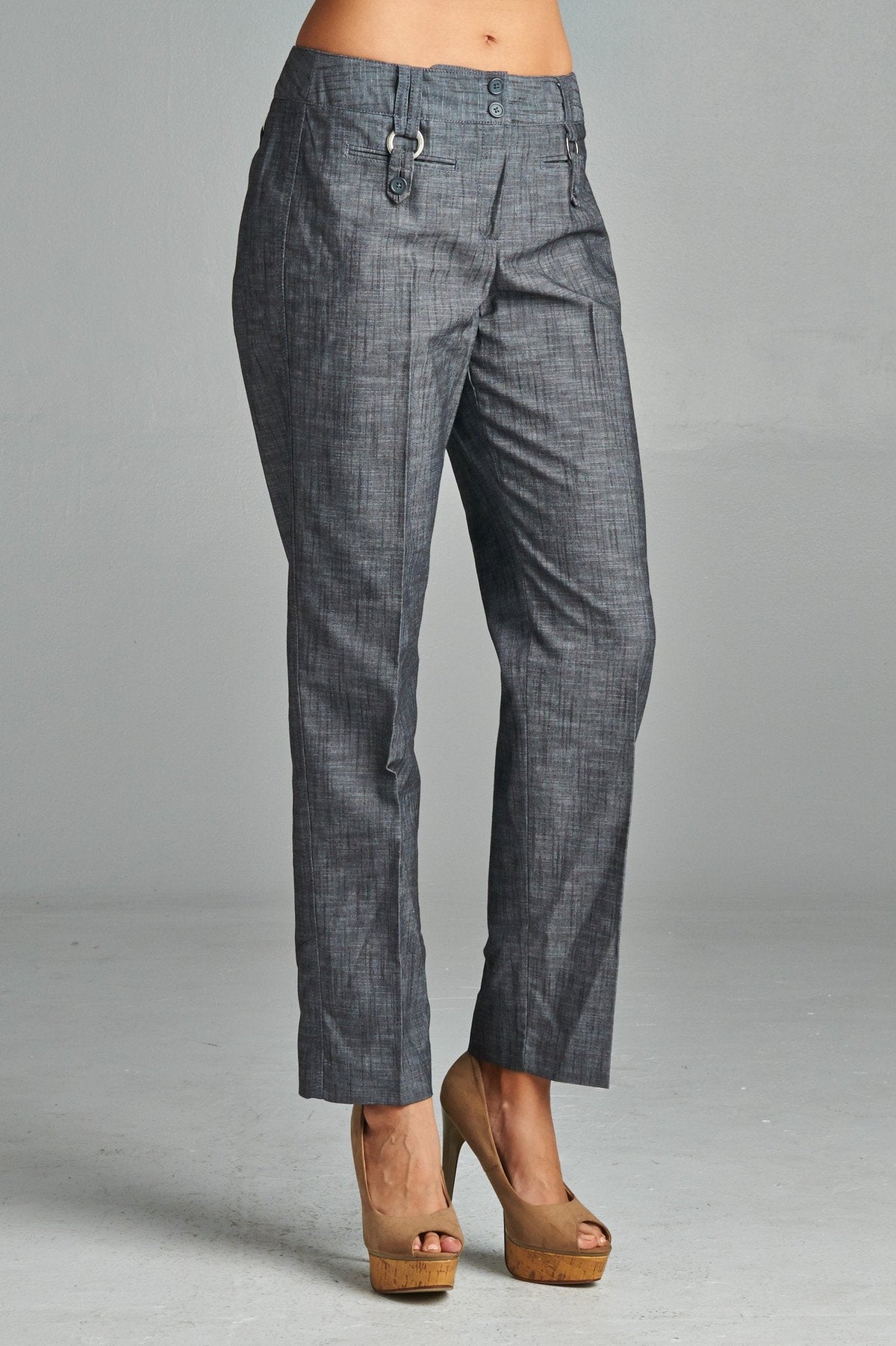 Women's Twill Crop Pants Pants - Tophatter Daily Deals