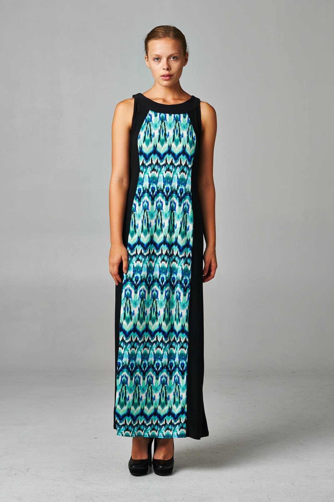 Women's Sleeveless Color Block Maxi Dress Black Blue 13 Dresses / Maxi - Tophatter Daily Deals