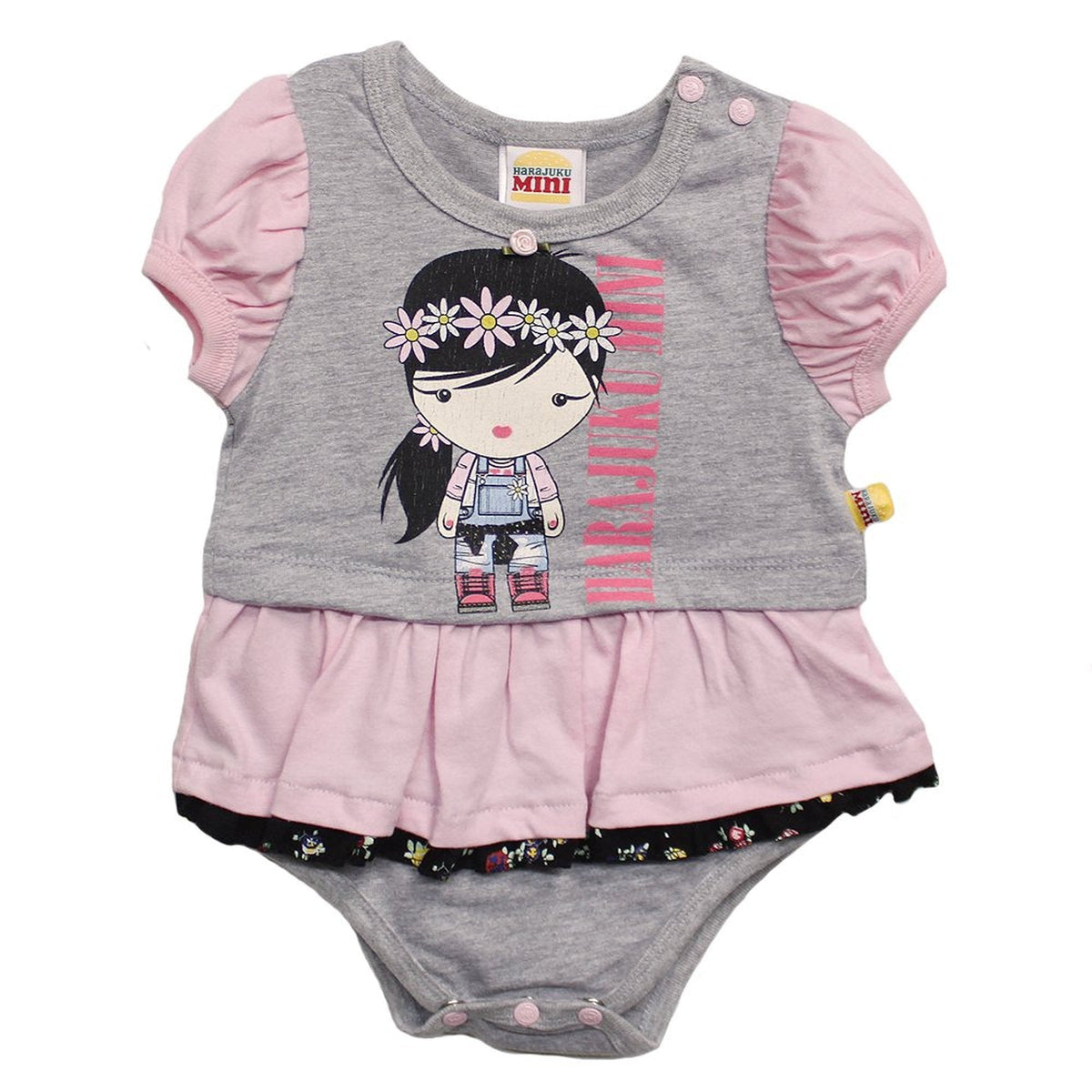 Infant Pink/Grey Character Onesie Grey Pink Children / Onesies - Tophatter Daily Deals