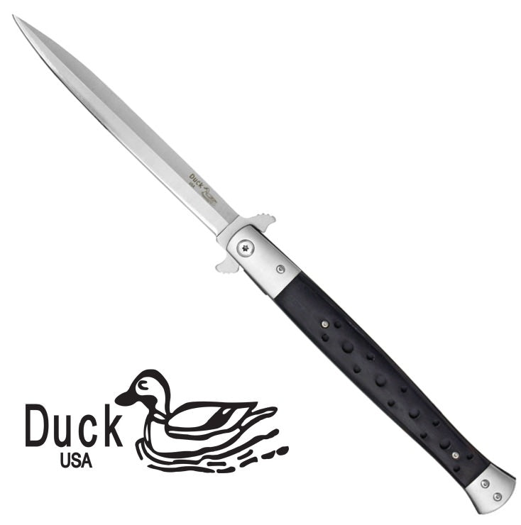 Jumbo Stiletto Style Assisted Opening Knife Pakkawood Handle - TOPHATTER'S ARMORY DEALS Collectible Weapons - Tophatter Daily Deals