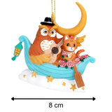 The Owl and the Pussycat Bauble | Nursery Rhyme Christmas Tree Ornament - 8cm Baubles - Tophatter Daily Deals