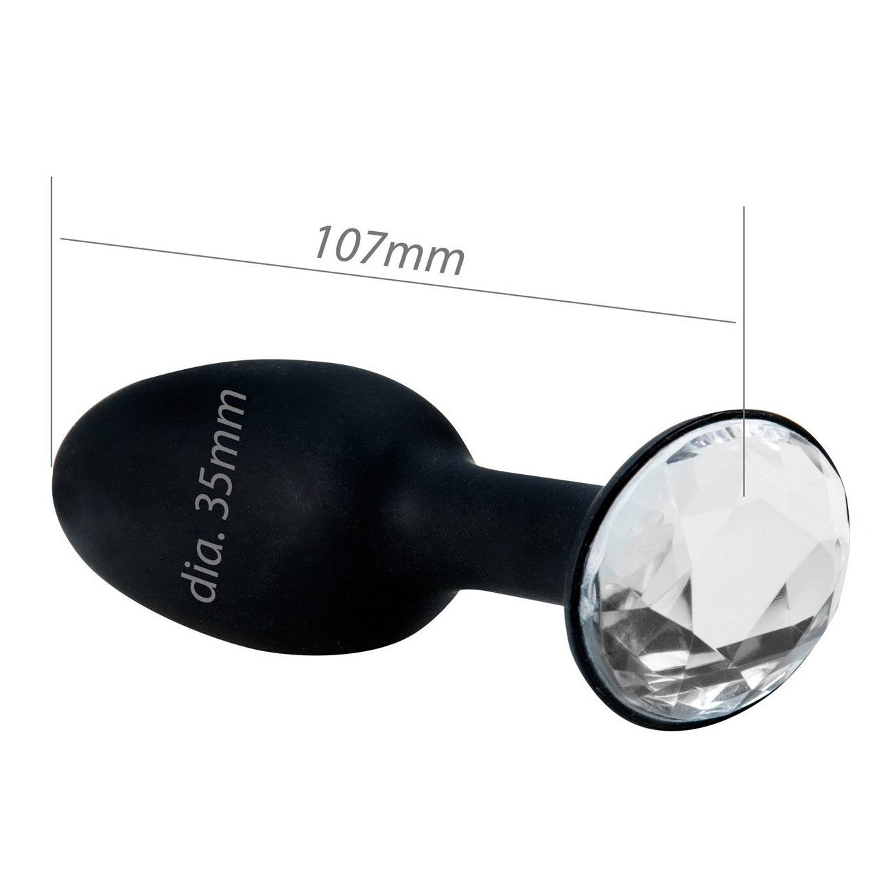 Crystal Amulet Large Silicone Butt Plug in Black Anal Sex Toys - Tophatter Daily Deals