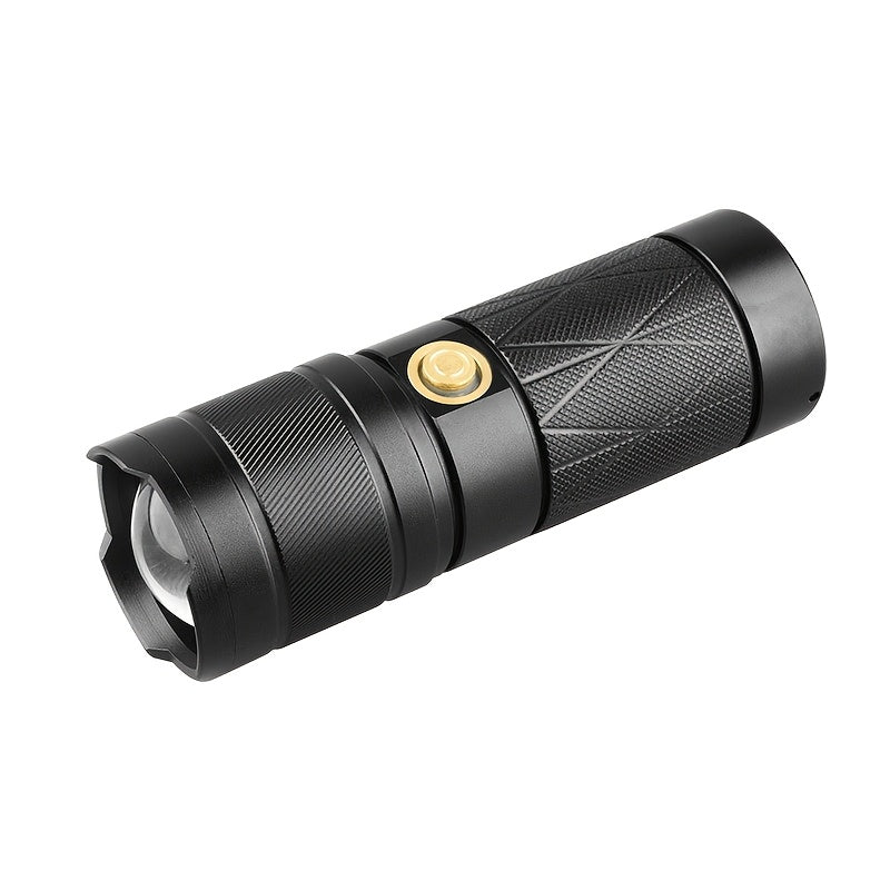 Tactical Flashlight Rechargeable Zoomable 8 Modes Camping & Hiking - Tophatter Daily Deals