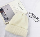 Autumn Winter Rabbit Hair Winter Skullies Hat White 0 - Tophatter Daily Deals