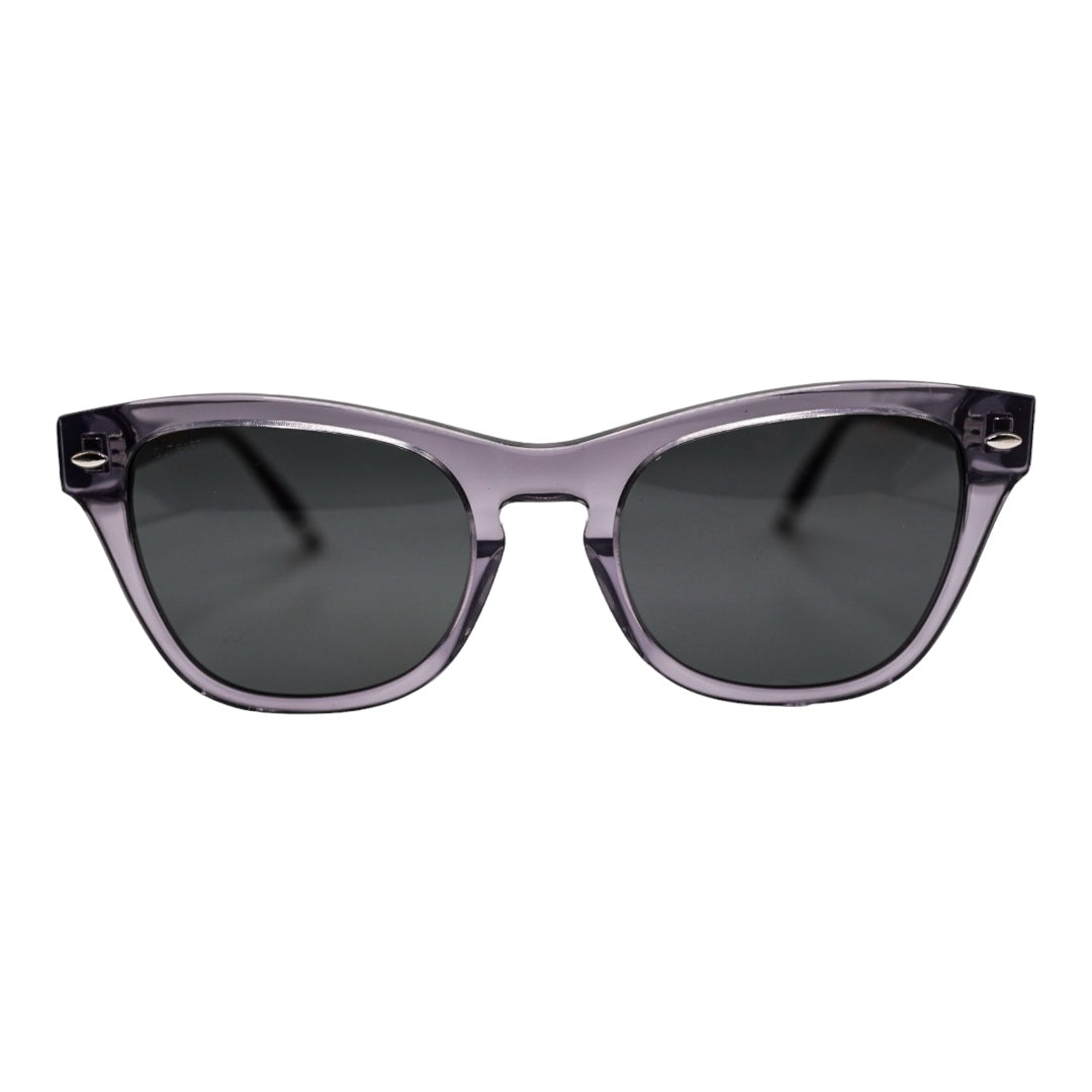 Out East Eyewear Fenwick Sunglasses Transparent Grey Dark Grey Lens Sunglasses - Tophatter Daily Deals