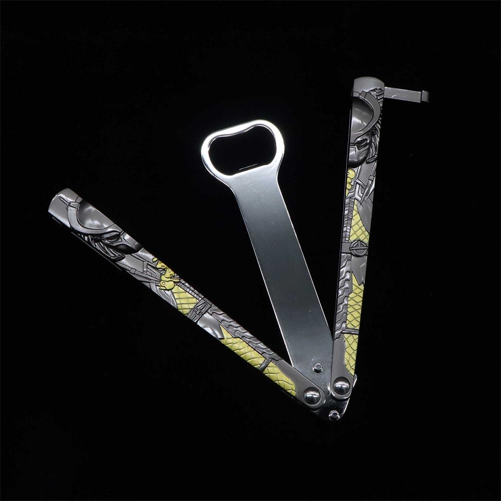 Metal Predator & Alien Balisong Bottle Opener - Tophatter Daily Deals