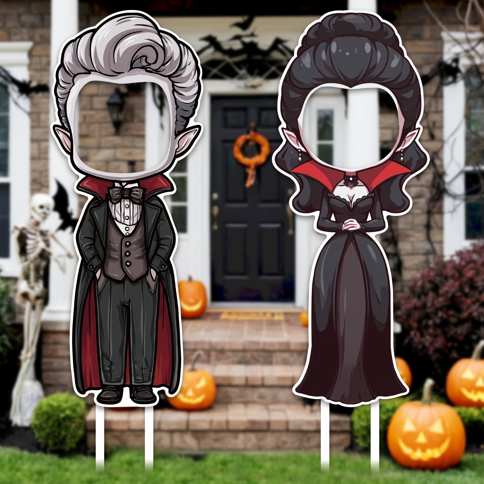 Halloween Vampire Yard Stake Sign (2pcs) Halloween - Tophatter Daily Deals