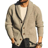 Soft Men's Shawl Collar Cardigan - Rib Knit, Spring Fall 3D Changing Face Moving Picture Frame - Tophatter Daily Deals