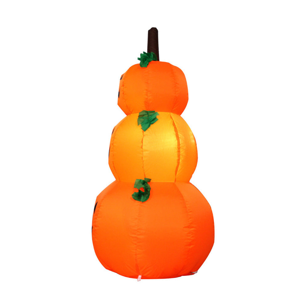 Inflatable Pumpkin Stack Halloween Decor 2025 Outdoor 3D Changing Face Moving Picture Frame - Tophatter Daily Deals