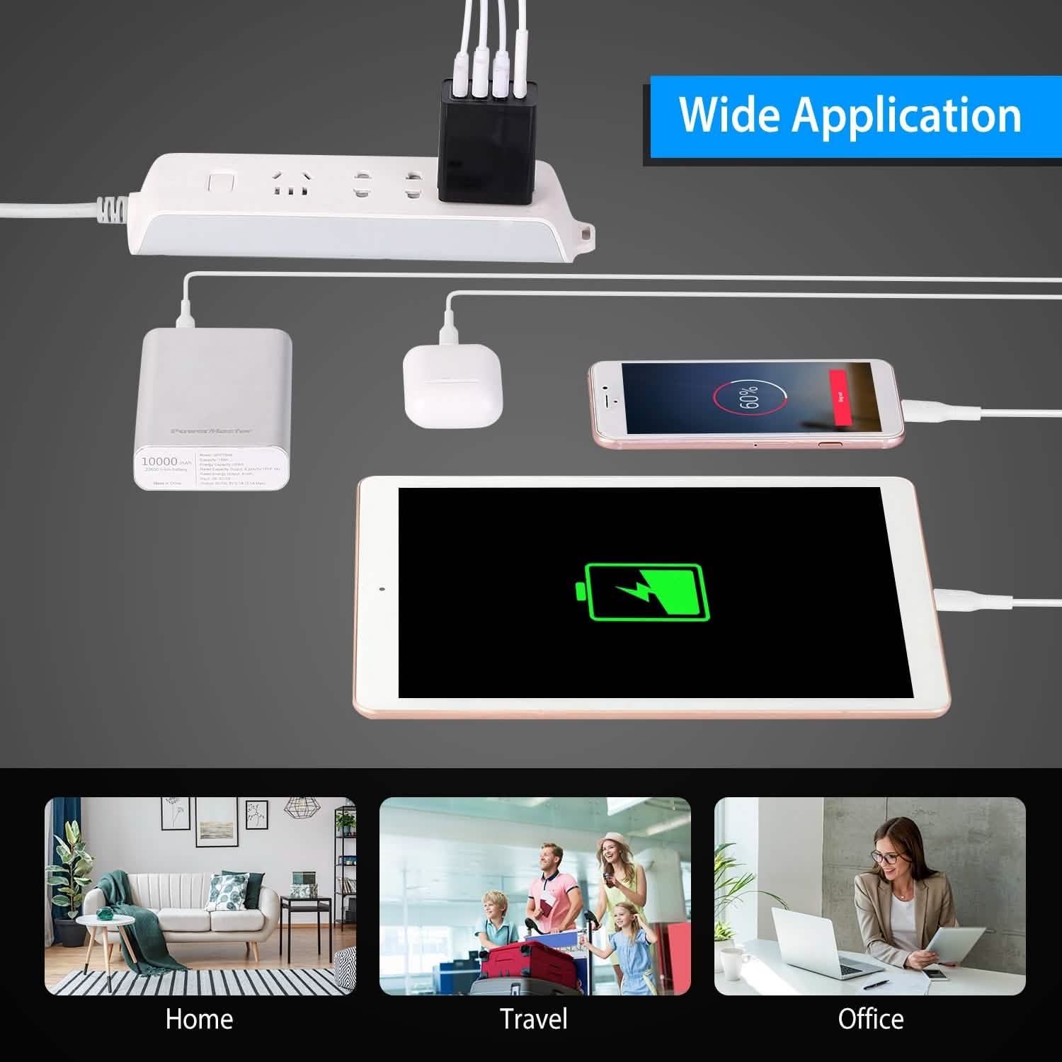 36W USB C 4-Port Fast Charger Mobile Accessories - Tophatter Daily Deals