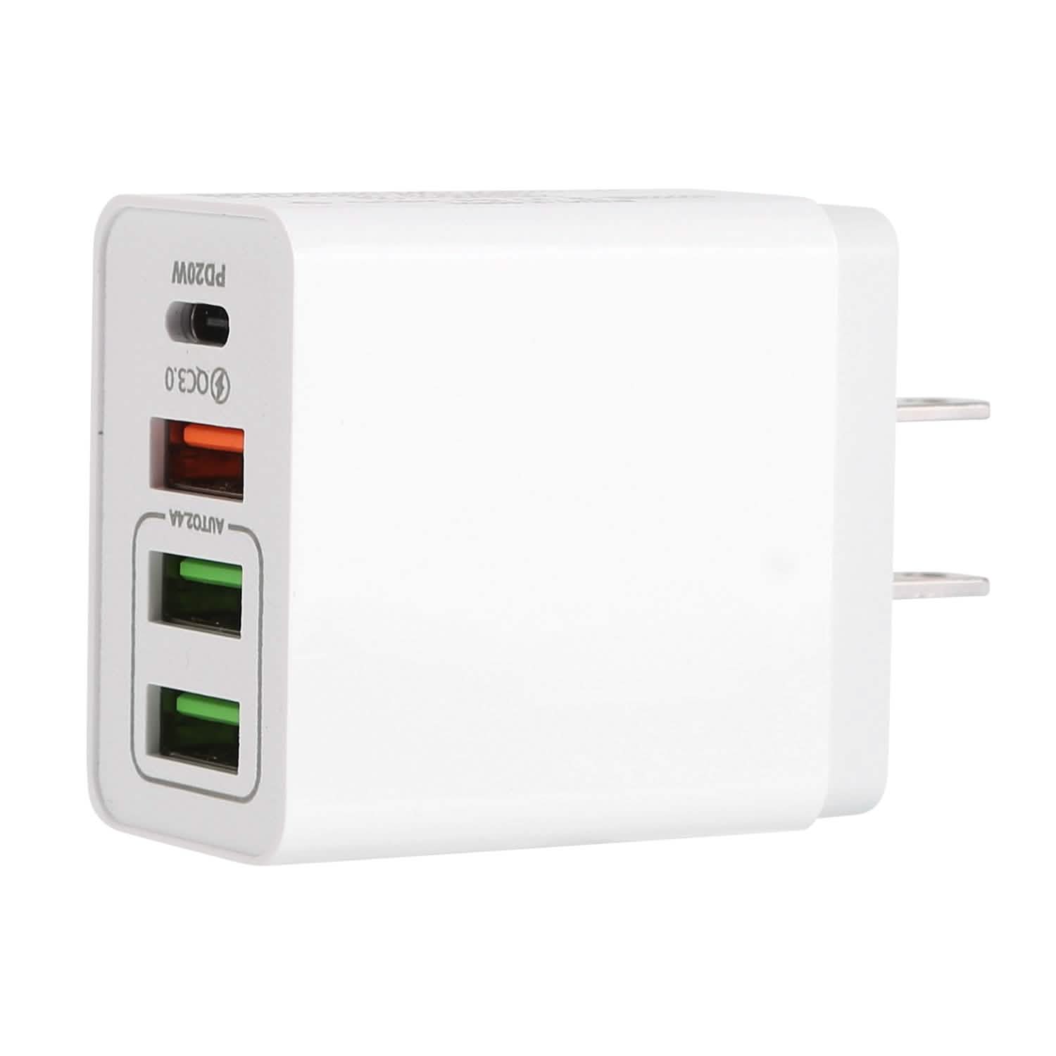36W USB C 4-Port Fast Charger White Mobile Accessories - Tophatter Daily Deals