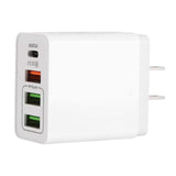 36W USB C 4-Port Fast Charger White Mobile Accessories - Tophatter Daily Deals