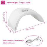 36W UV LED Lamp Nail Gel Dryer 12 LED Sensor Gel Curing Machine Beauty & Personal Care - Tophatter Daily Deals