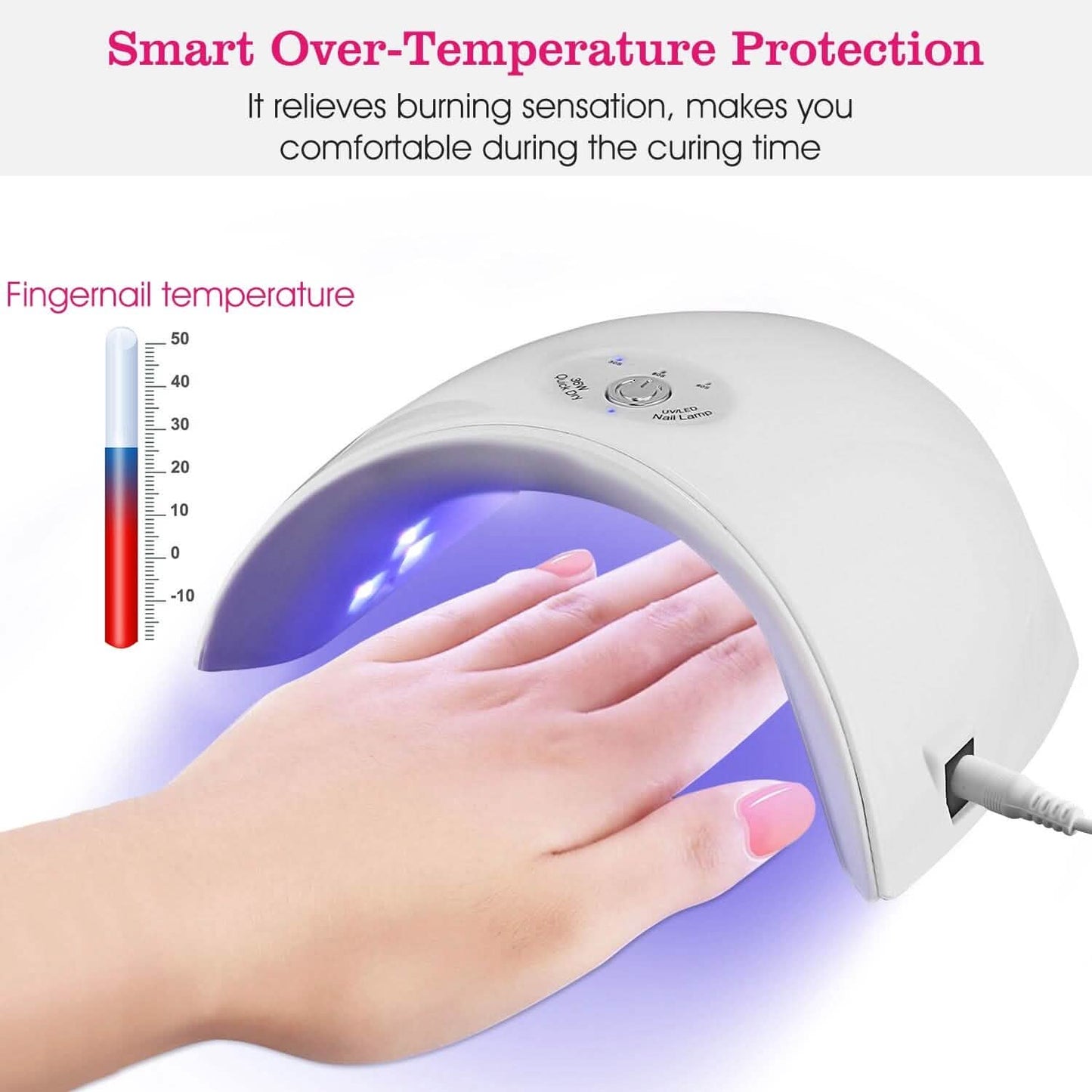 36W UV LED Lamp Nail Gel Dryer 12 LED Sensor Gel Curing Machine Beauty & Personal Care - Tophatter Daily Deals