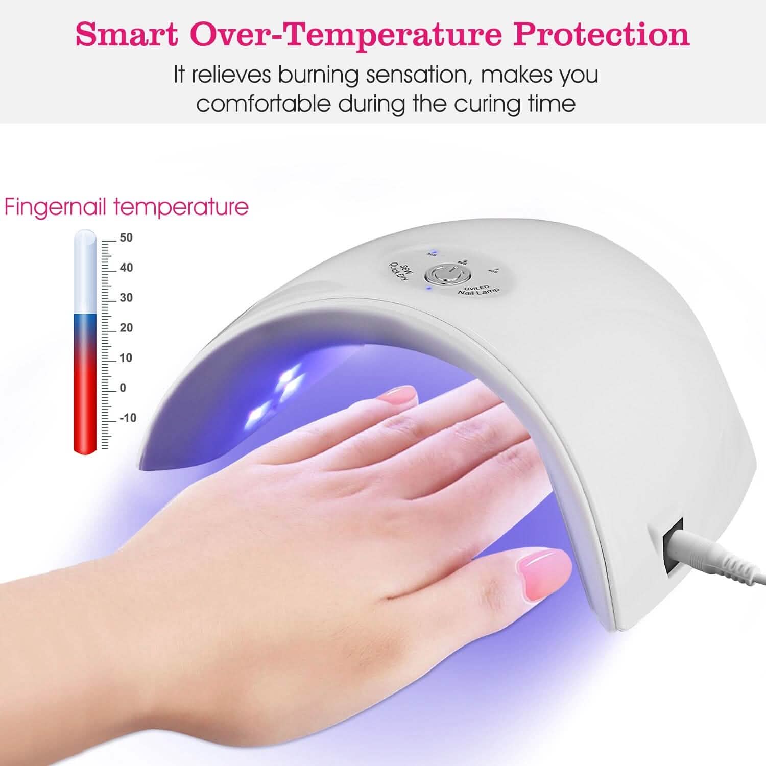 36W UV LED Lamp Nail Gel Dryer 12 LED Sensor Gel Curing Machine Beauty & Personal Care - Tophatter Daily Deals