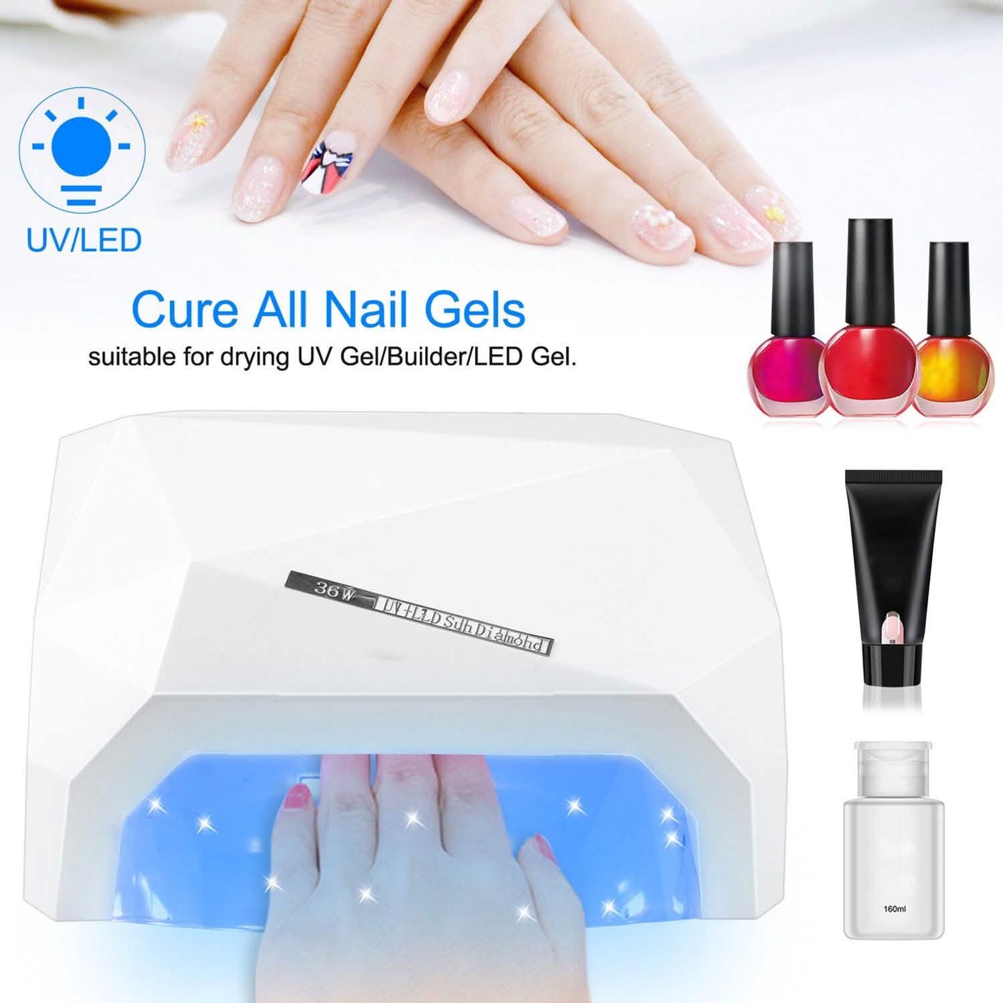 36W UV LED Lamp Nail Polish Dryer Beauty & Personal Care - Tophatter Daily Deals