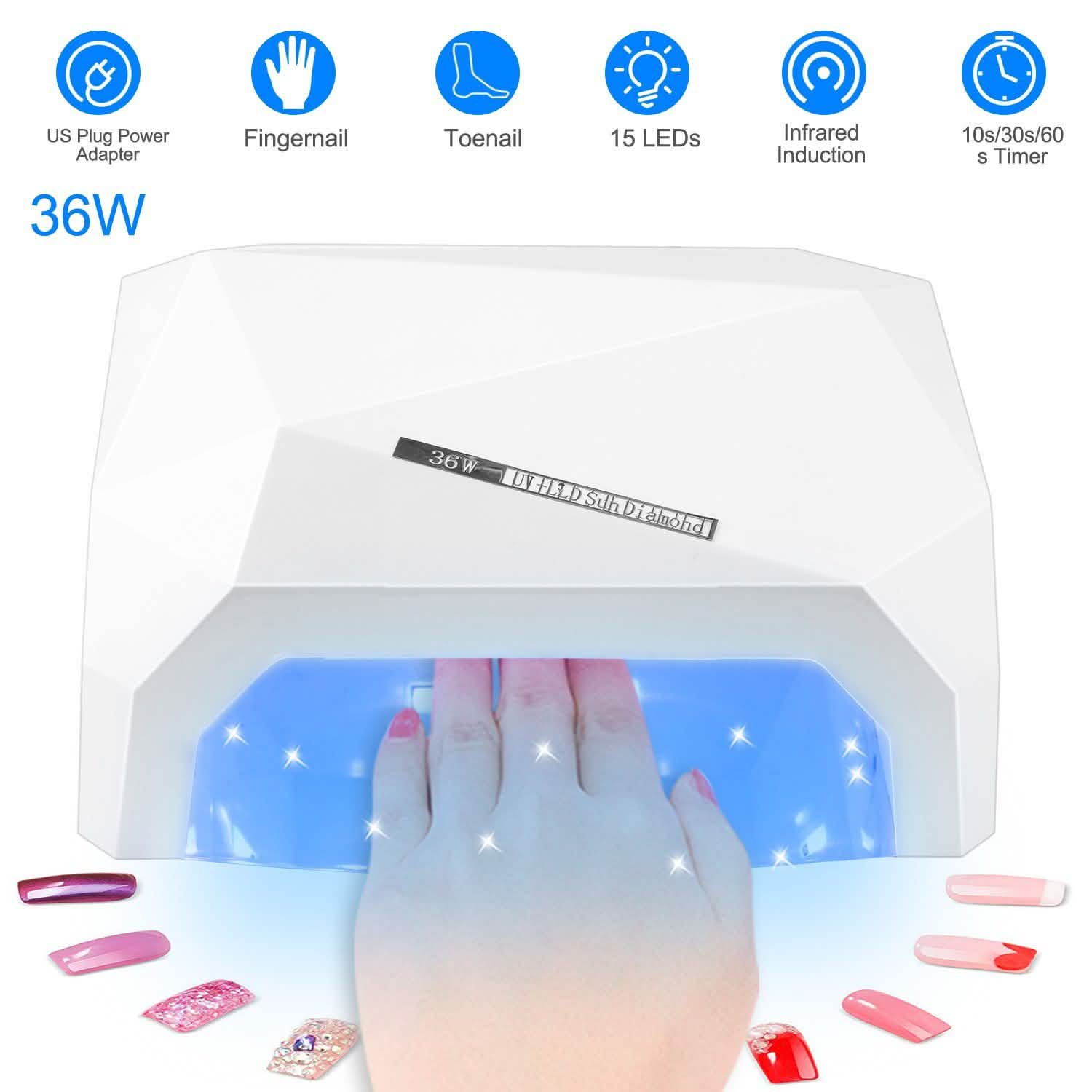 36W UV LED Lamp Nail Polish Dryer Beauty & Personal Care - Tophatter Daily Deals