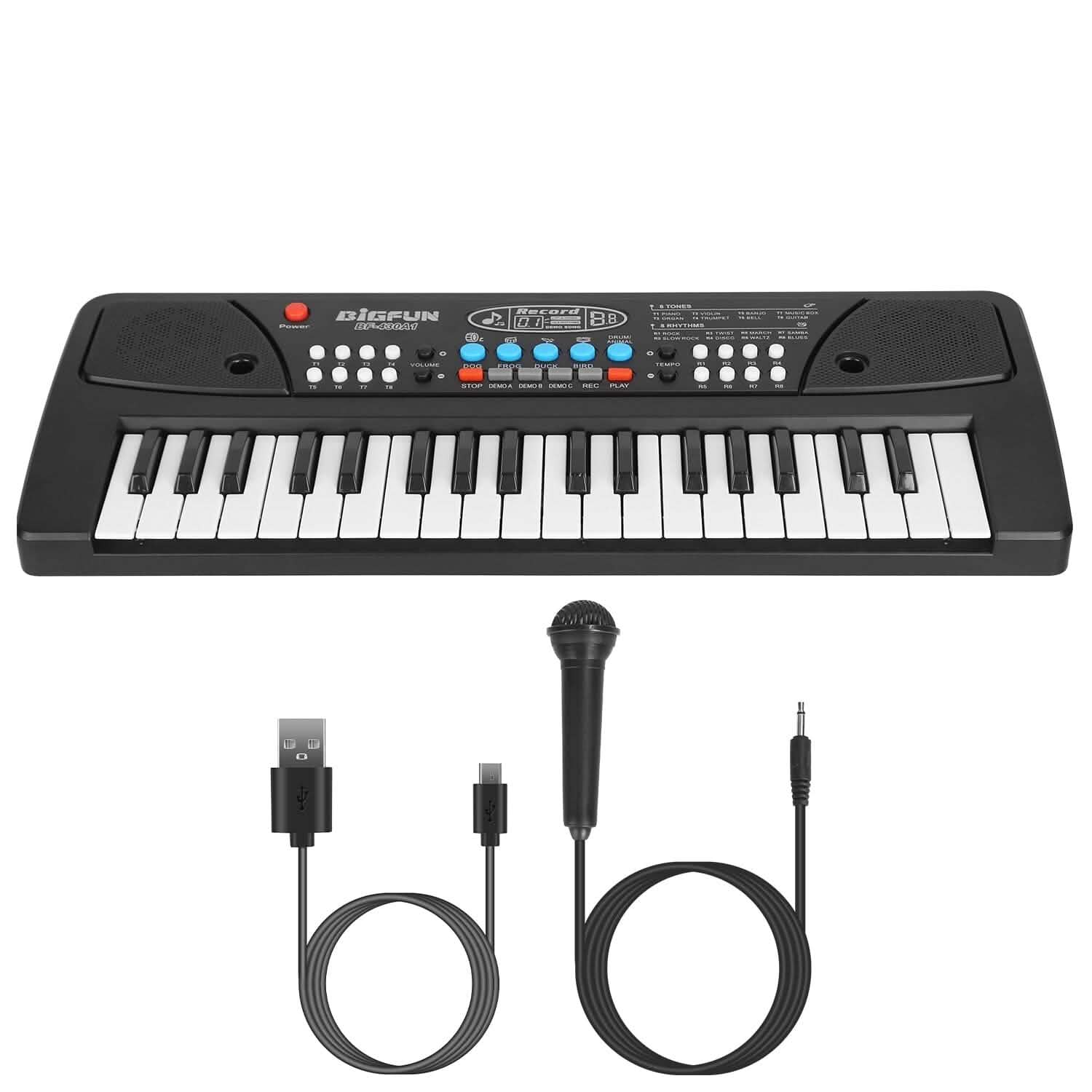Musical Instruments Keyboad 37 Keys Digital Music Electronic Keyboard Instrument with Microphone ...