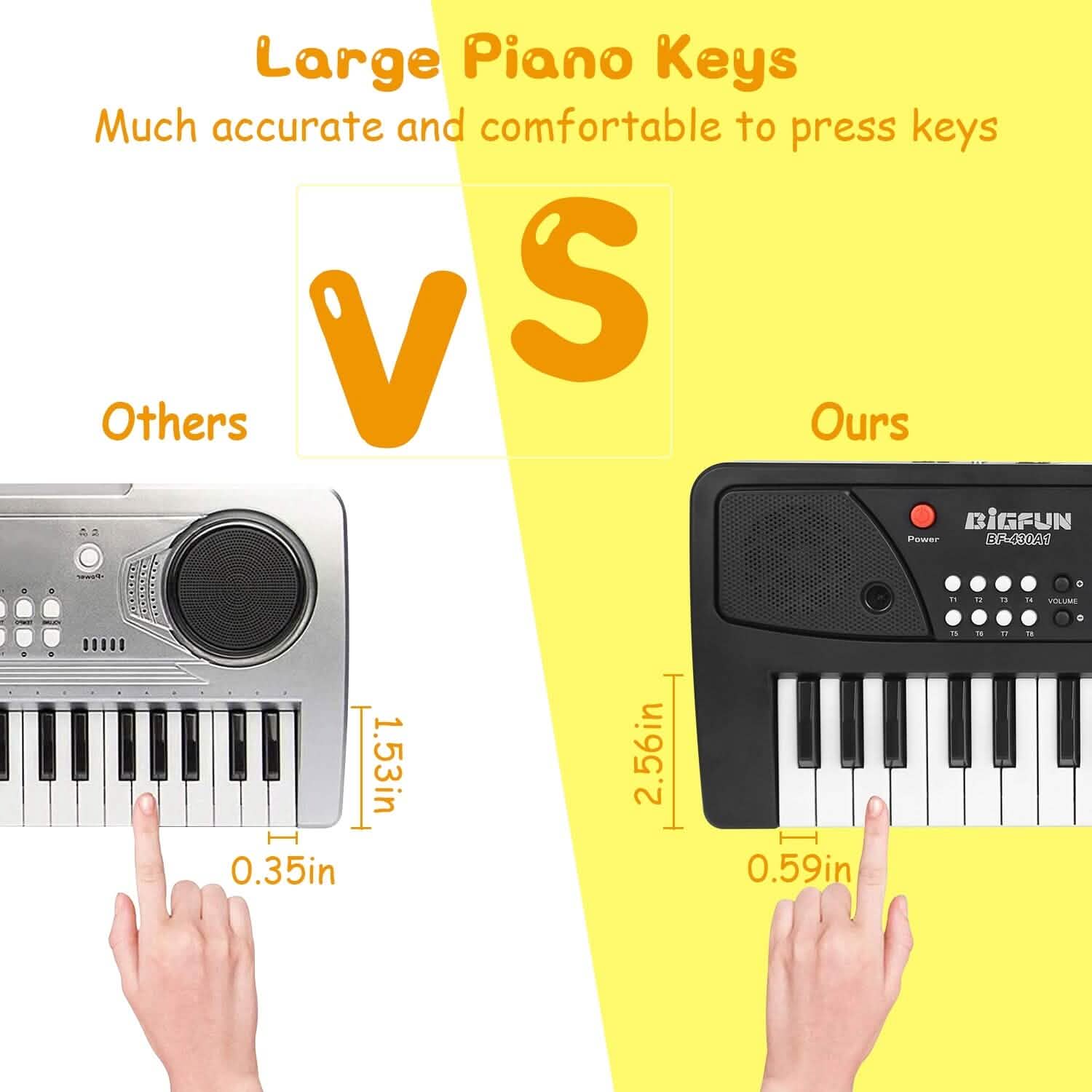 Screen Keyboard Instrument 37 Keys Digital Music Electronic Keyboard Instrument with Microphone ...