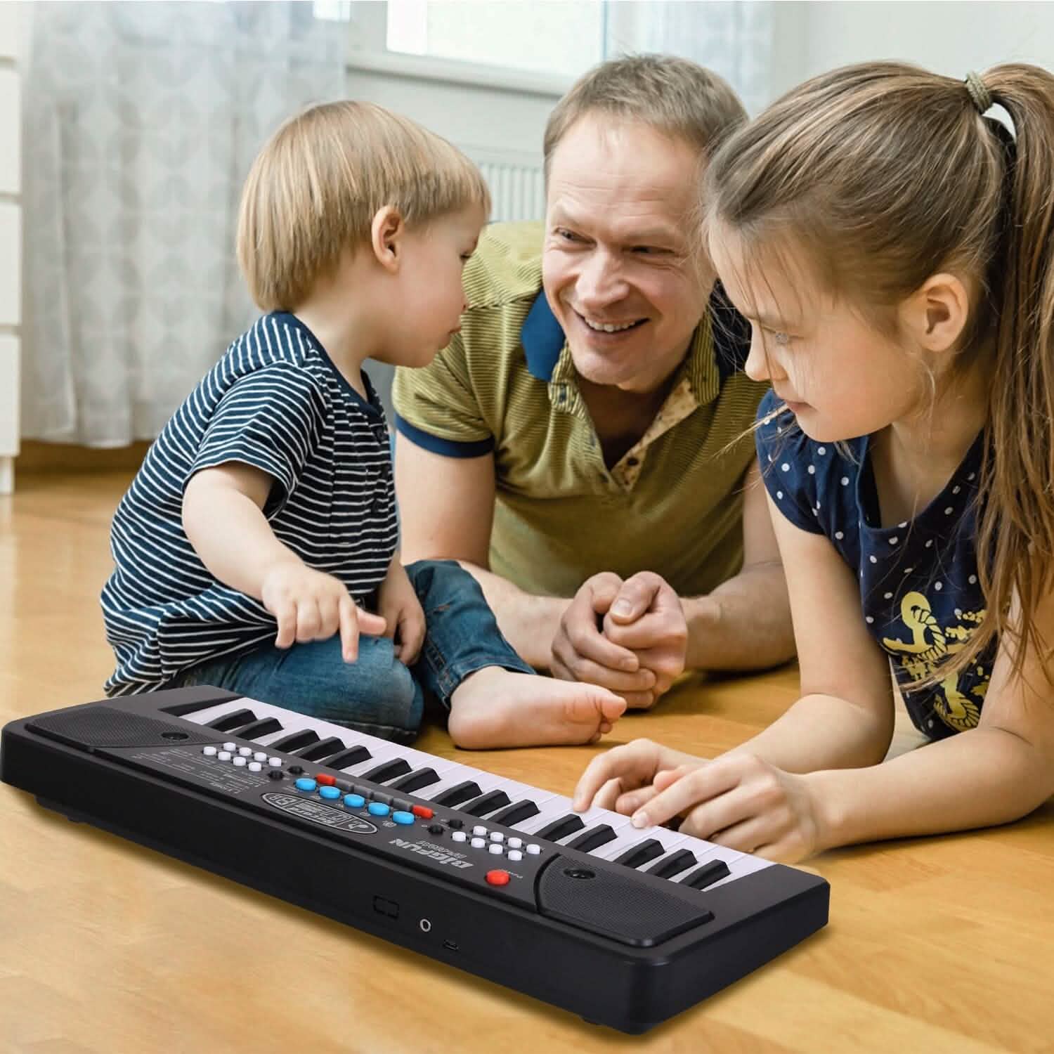 37 Keys Digital Music Electronic Keyboard Instrument with Microphone ...