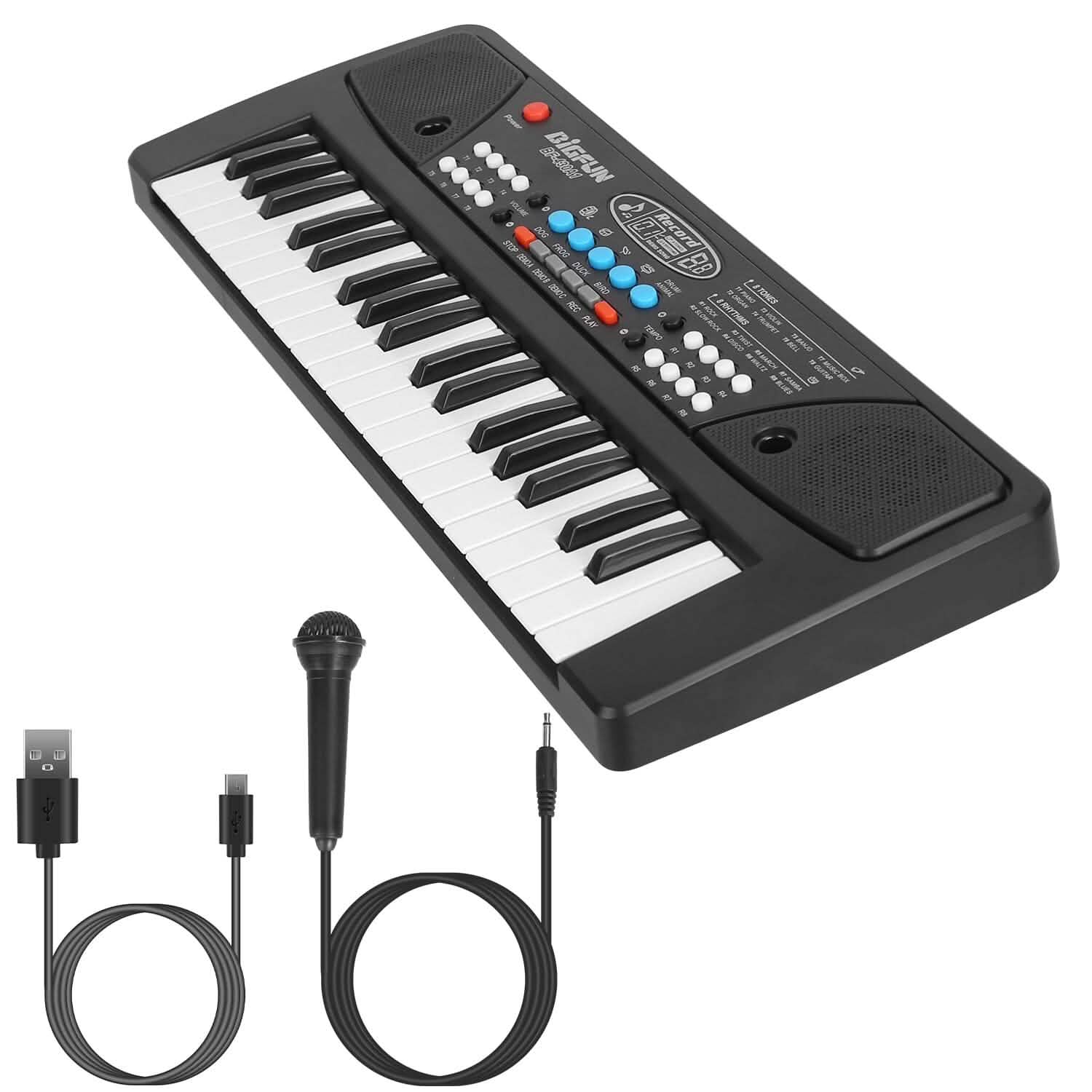37 Keys Digital Music Electronic Keyboard Instrument with Microphone Toys & Games - Tophatter Daily Deals