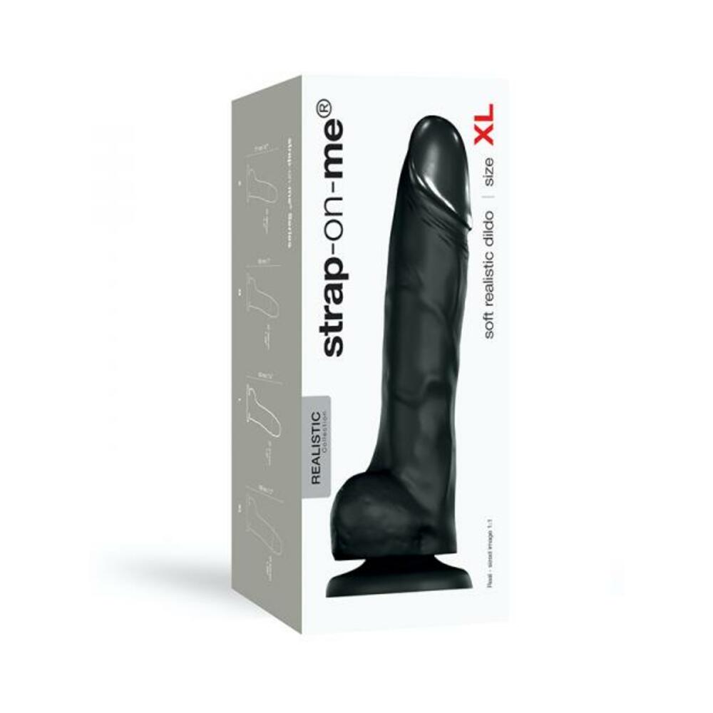 Strap-on-me Soft Realistic Dildo Black Xl - Tophatter Daily Deals