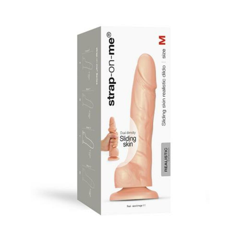 Strap-on-me M Sliding Skin Realistic Dildo Vanilla - Tophatter Daily Deals