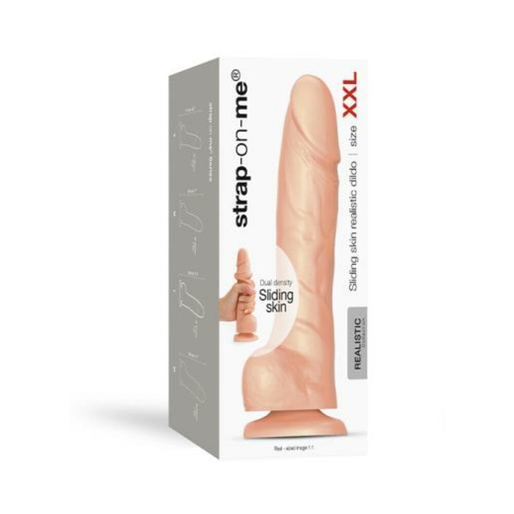 Strap-on-me Sliding Skin Realistic Dildo Xxl Vanilla - Tophatter Daily Deals