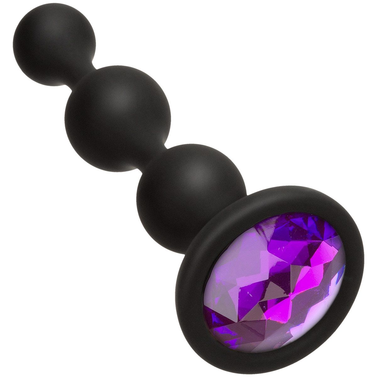 Booty Bling Jewelled Silicone Anal Beads in Purple Anal Sex Toys - Tophatter Daily Deals