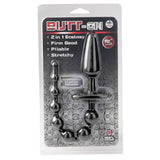 Butt-On 2-in-1 Butt Plug & Booty Beads in Black Anal Sex Toys - Tophatter Daily Deals