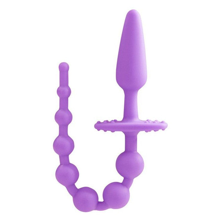 Butt-On 2-in-1 Butt Plug & Booty Beads in Purple Anal Sex Toys - Tophatter Daily Deals