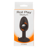 Roll Play Medium Silicone Butt Plug in Black Anal Sex Toys - Tophatter Daily Deals