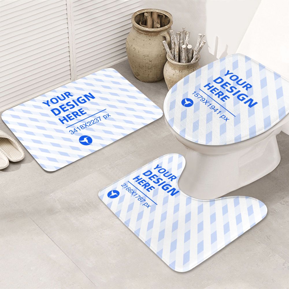 31.5x20in Flannel Non-slip Floor Mats Three-piece Set 7 - Tophatter Daily Deals