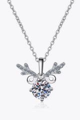 1 Carat Moissanite 925 Sterling Silver Necklace Necklaces - Tophatter Daily Deals