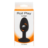 Roll Play Large Silicone Butt Plug in Black Anal Sex Toys - Tophatter Daily Deals