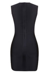 Rhinestone Detail Spliced Mesh Sleeveless Dress - Tophatter Deals