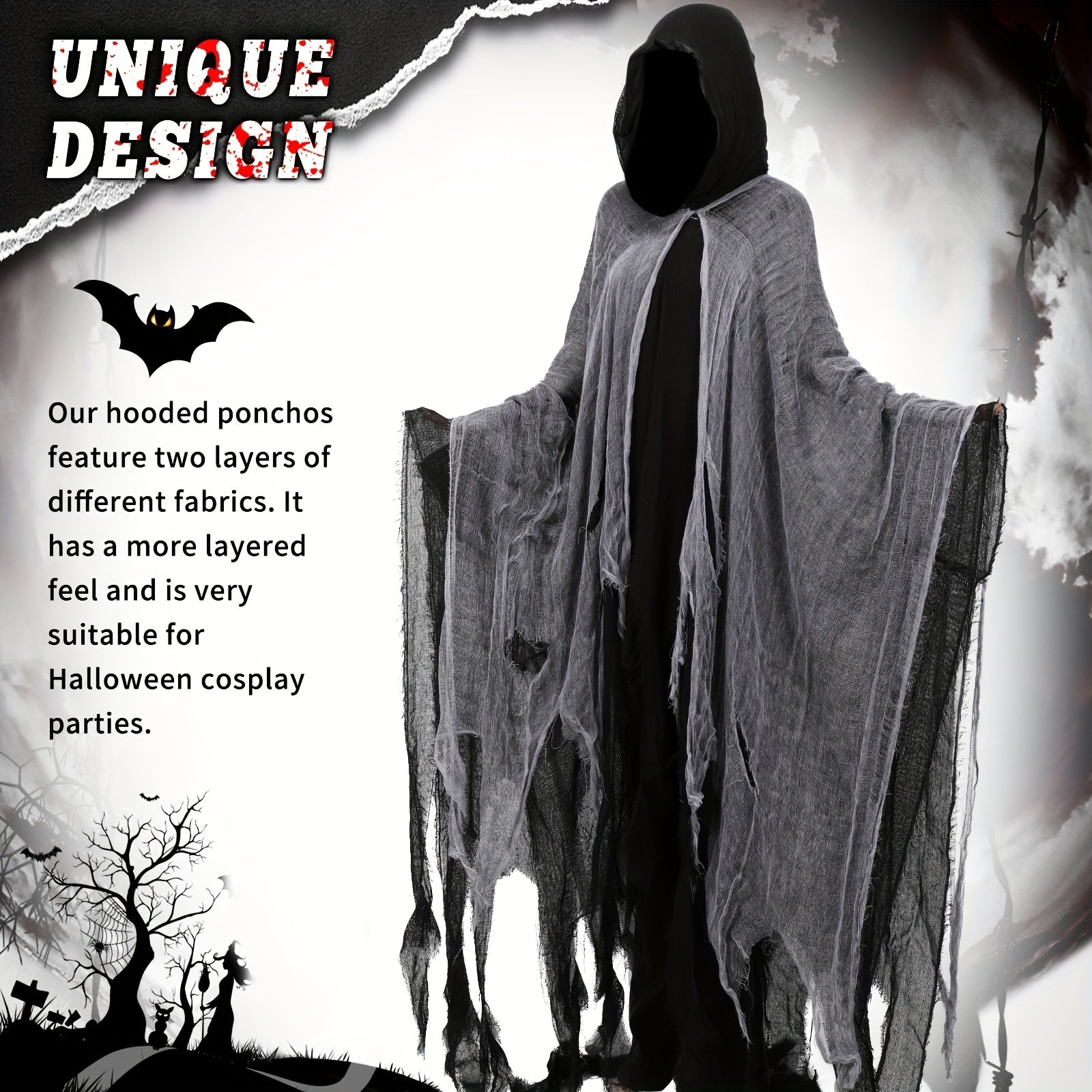 Halloween Cloak Witch & Grim Reaper Cape Halloween - Tophatter Daily Deals