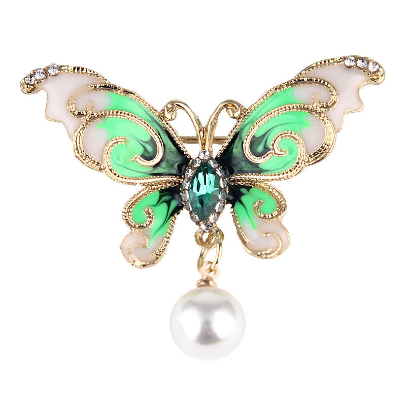 Butterfly brooch jewelry Green 0 - Tophatter Daily Deals