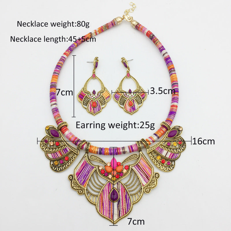 Bohemian drop stone alloy jewelry set 0 - Tophatter Daily Deals