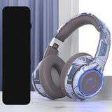 Bluetooth Headphones 5.2 Pluggable Illumination Grey 0 - Tophatter Daily Deals