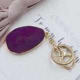 Agate Stone Wedding Brand Custom Pendant Dark Purple 7 - Tophatter Daily Deals