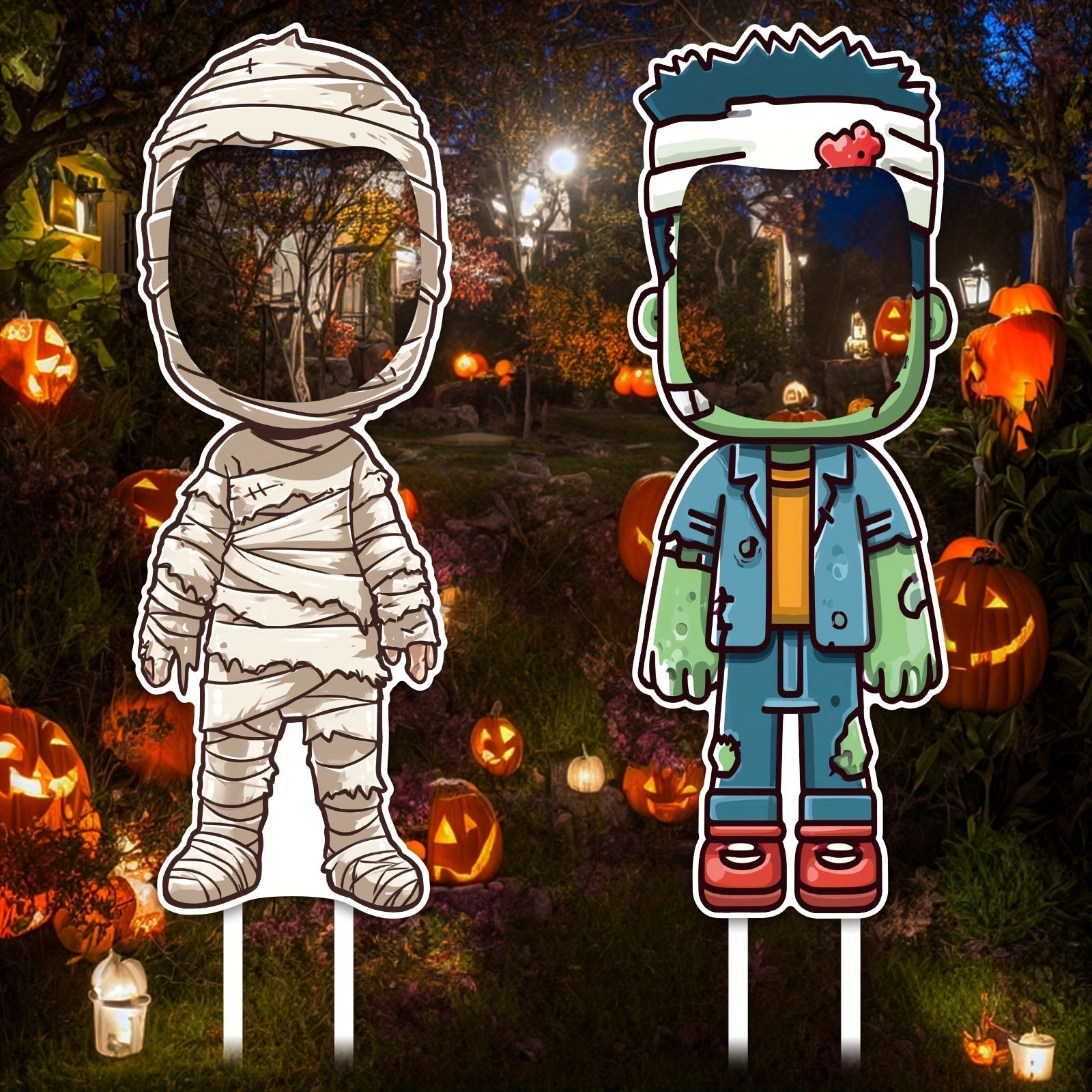 Halloween Yard Sign Outdoor Lawn (2pcs) Halloween - Tophatter Daily Deals