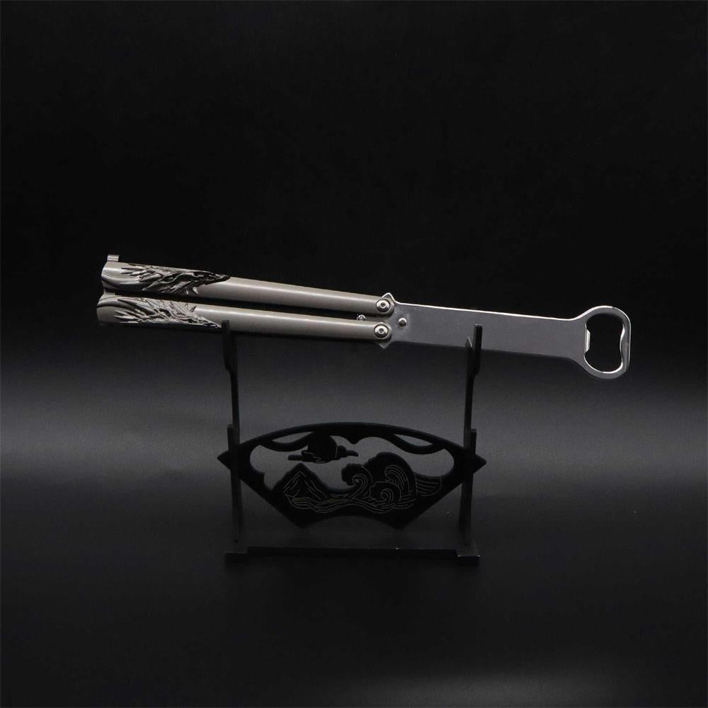 Dragon Head Totem & Sword Metal Balisong Bottle Opener - Tophatter Daily Deals