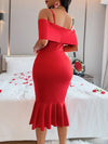 Spaghetti Strap Fishtail Wrap Dress Cocktail Dresses - Tophatter Daily Deals