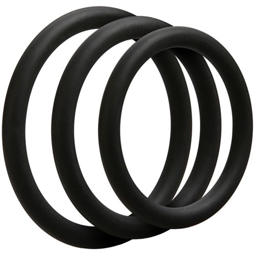 Optimale 3 Ring Set (Slate) – Silicone Thin Cock Ring Set with 40mm, 45mm, and 50mm Diameters > Cock Ring > Sets - Tophatter Daily Deals