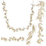 170cm Gold Leaf Garland Glitter Garland Christmas | Artificial Vine Christmas Tree Garlands | Leaf Garland - Design Varies One Supplied Garland - Tophatter Daily Deals