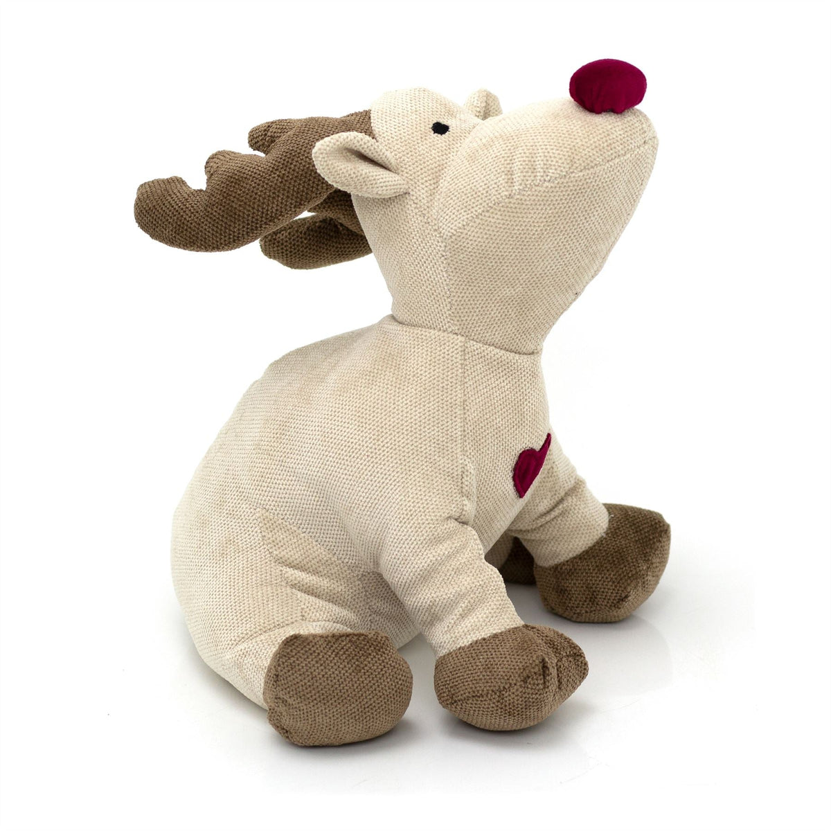 Rudy Red Nosed Reindeer Doorstop | Fabric Animal Door Stop Christmas Doorstop Doorstop - Tophatter Daily Deals